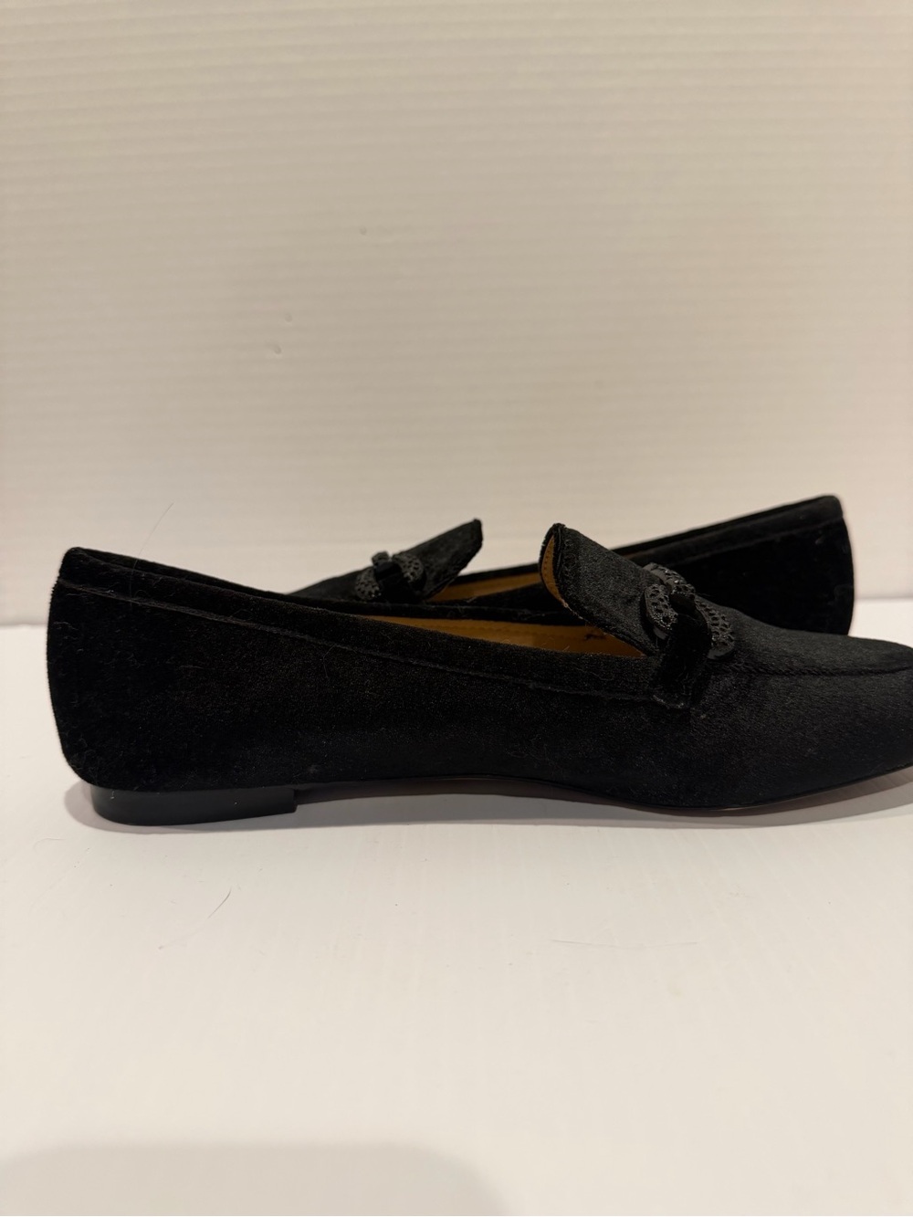 Talbots Black Velvet "Ryan Pave Bit" Loafers Size 9 M Black Gem Buckles! - Picture 7 of 12